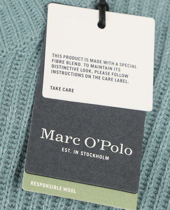 Pullover wol blend staalblauw