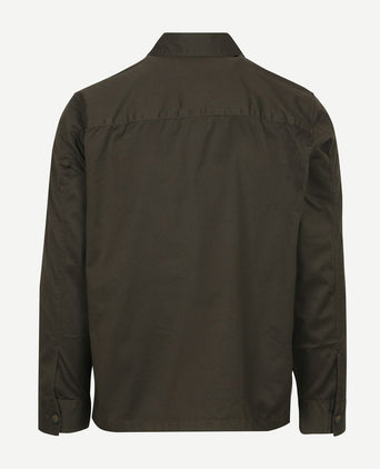 Overshirt twill bruin