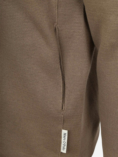Knitted overshirt taupe