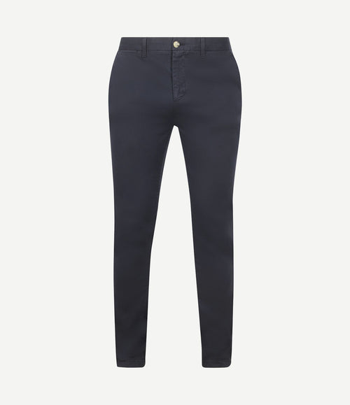 Chino garment dye donkerblauw
