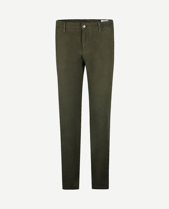 Chino moleskin olijfgroen
