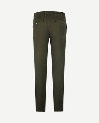 Chino moleskin olijfgroen