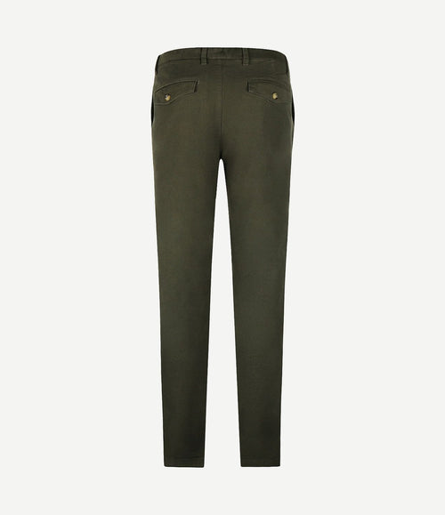 Chino moleskin olijfgroen