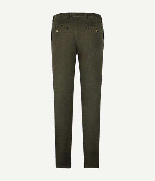 Chino moleskin olijfgroen