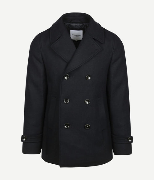 McGregor core peacoat wool blend donkerblauw | Regular-fit