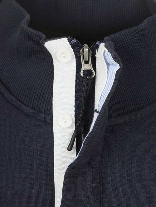 McGregor halve rits sweater donkerblauw | Regular-fit