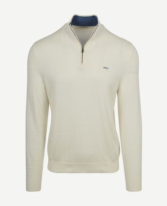 Half-zip trui cotton cashmere kit