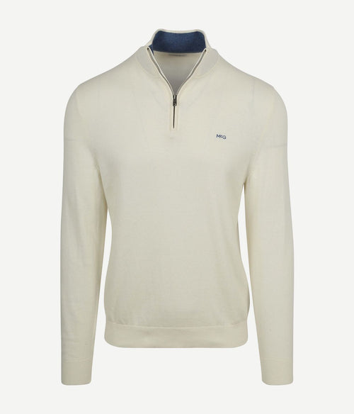 Half-zip trui cotton cashmere kit