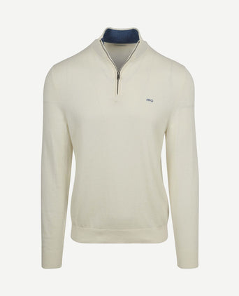Half-zip trui cotton cashmere kit