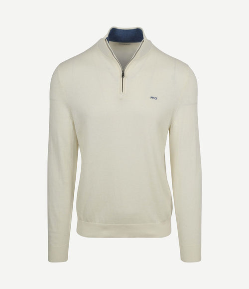 Half-zip trui cotton cashmere kit