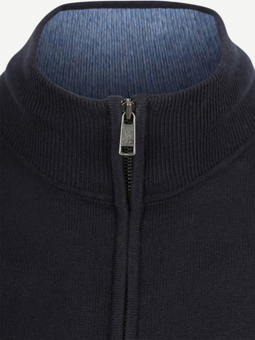 Half-zip trui cotton cashmere donkerblauw