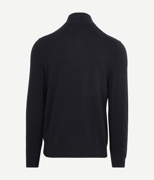 Half-zip trui cotton cashmere donkerblauw