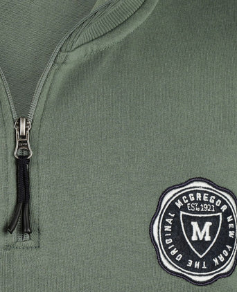 McGregor halve rits trui groen | Regular-fit