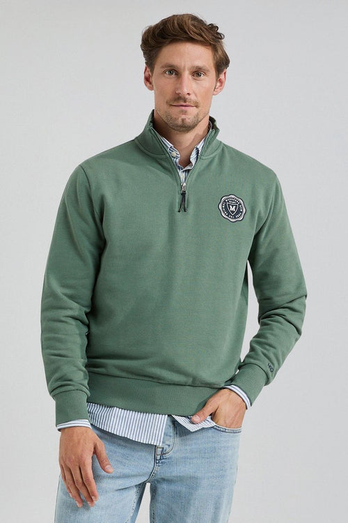 McGregor halve rits trui groen | Regular-fit