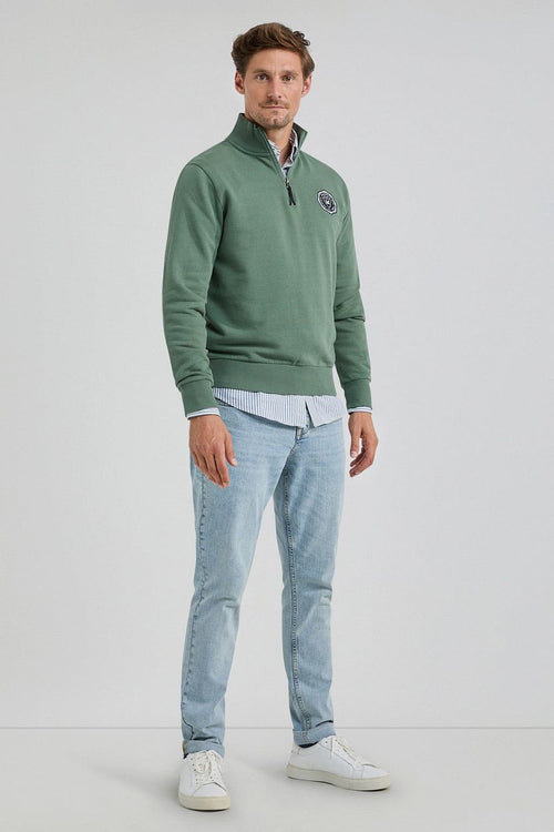 McGregor halve rits trui groen | Regular-fit