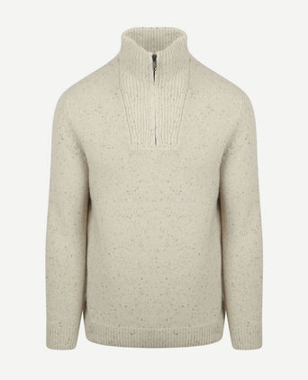 McGregor halve rits trui lamswol blend ecru | Regular-fit