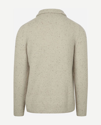 McGregor halve rits trui lamswol blend ecru | Regular-fit