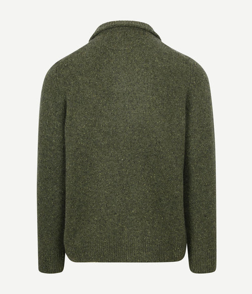 McGregor halve rits trui lamswol blend olive | Regular-fit