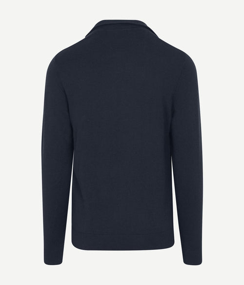McGregor halve rits trui merino blend donkerblauw | Regular-fit