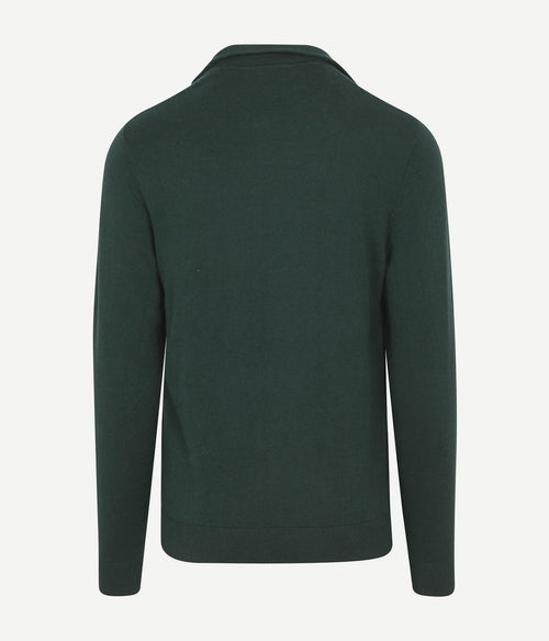 McGregor halve rits trui merinowol blend pine groen | Regular-fit