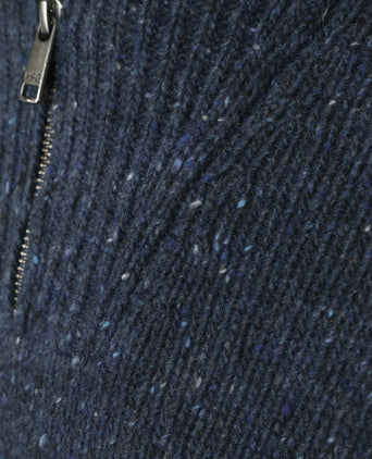 McGregor halve rits trui merinowol donkerblauw | Regular-fit
