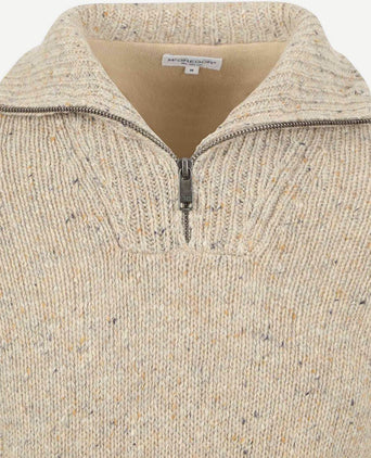 McGregor halve rits trui merinowol sand | Regular-fit