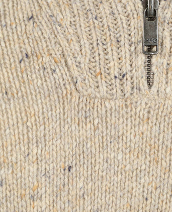 McGregor halve rits trui merinowol sand | Regular-fit