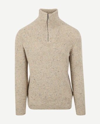 McGregor halve rits trui merinowol sand | Regular-fit