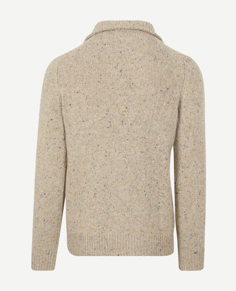 McGregor halve rits trui merinowol sand | Regular-fit