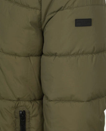 Jas hooded puffer groen