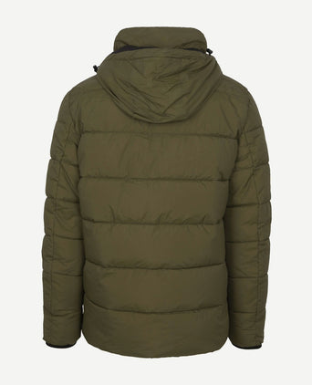 Jas hooded puffer groen