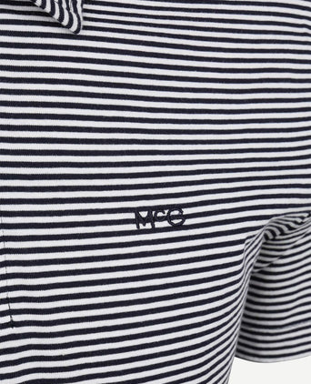 Jersey polo stripe donkerblauw