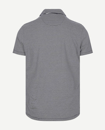 Jersey polo stripe donkerblauw