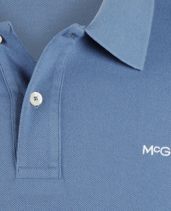McGregor long sleeve poloshirt faded blauw | Regular-fit
