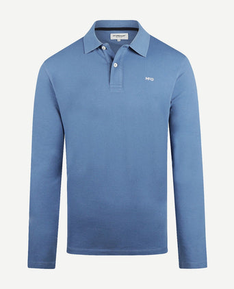 McGregor long sleeve poloshirt faded blauw | Regular-fit