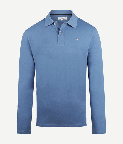 McGregor long sleeve poloshirt faded blauw | Regular-fit