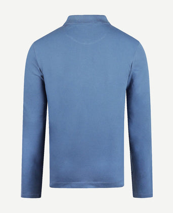 McGregor long sleeve poloshirt faded blauw | Regular-fit