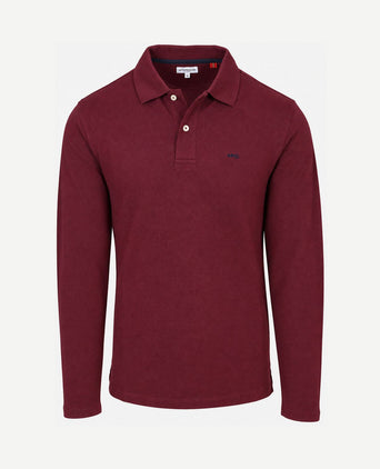 Longsleeve classic poloshirt burgundy