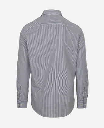 McGregor overhemd poplin streep donkerblauw | Regular-fit