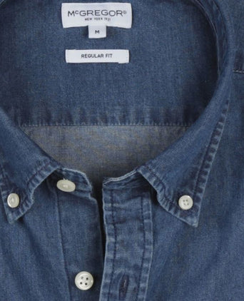 Overhemd chambray indigo
