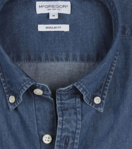 Overhemd chambray indigo