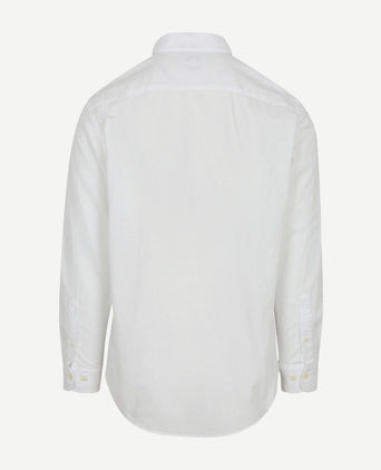 Overhemd cotton linen wit