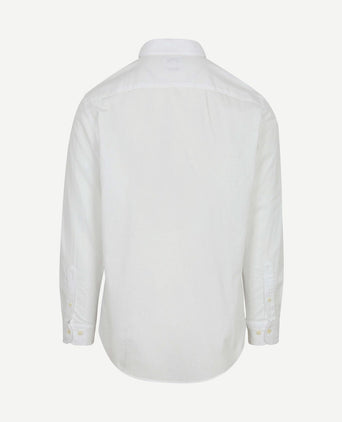 Overhemd cotton linen wit