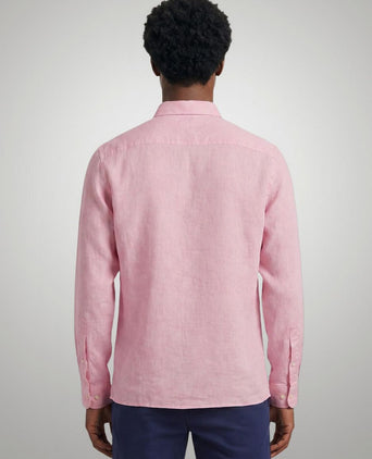 Overhemd cotton linen roze