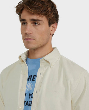 Overhemd corduroy ecru