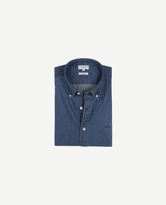 Overhemd chambray indigo