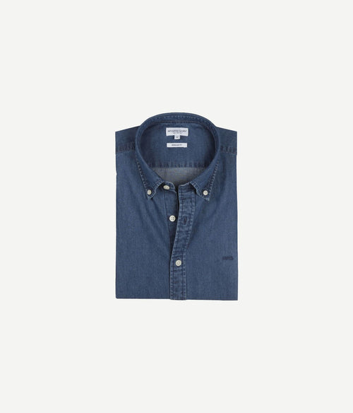 Overhemd chambray indigo