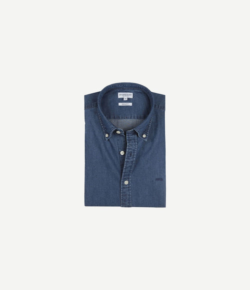 Overhemd chambray indigo