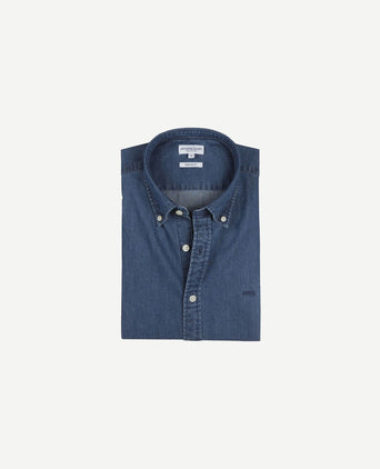 Overhemd chambray indigo