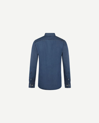 Overhemd chambray indigo